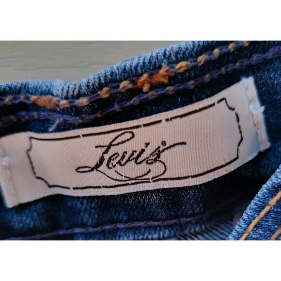 Levis Jean Skirt Womens Size 14 Denim Knee Length Blue Slit In Back Pencil Short - Picture 6 of 12